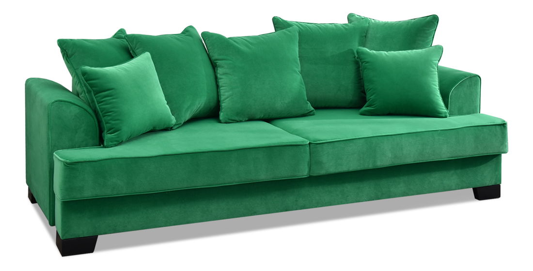 Pohovka trojsedačka Marilyn (zelená + černá)