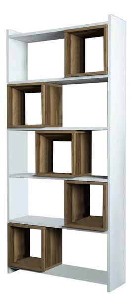 Regál Blanchet (bílá + ořech)