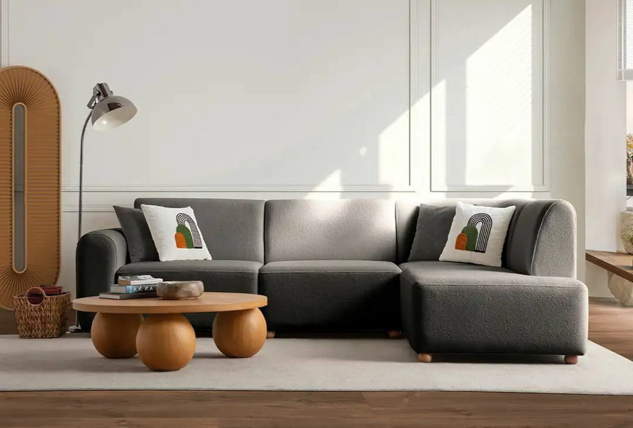 Rohová sedačka Slota (antracit) (P)