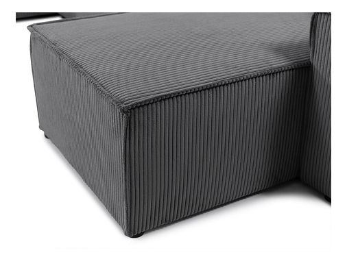 Rohová sedačka U Kasuna U (tmavě zelená + černá) (s úl. prostorem)