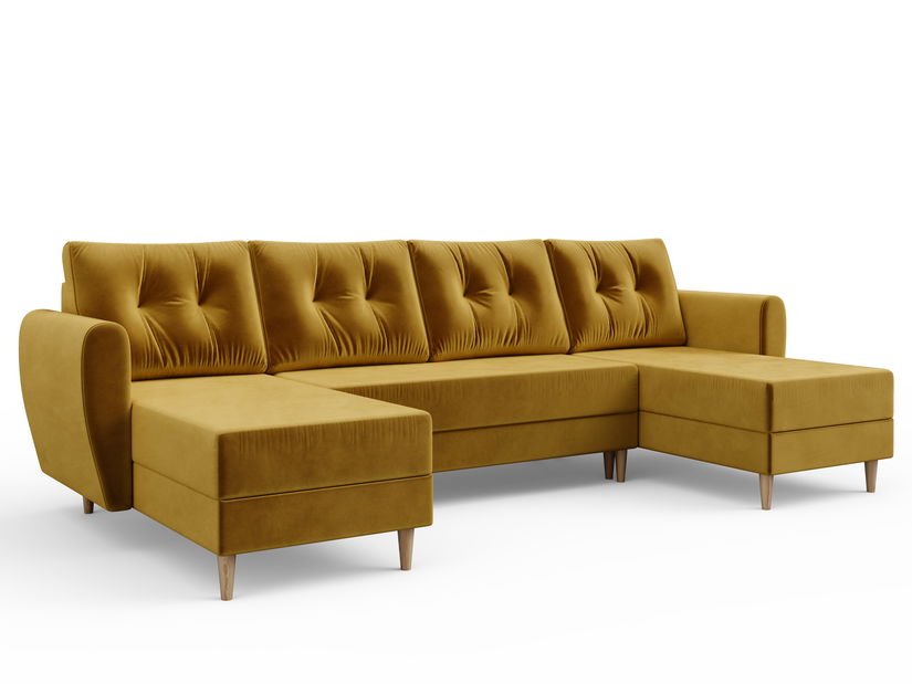 Rohová sedačka ve tvaru U Palermo (medová) (P)