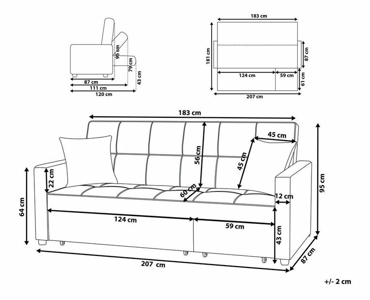 Pohovka Gunds (béžová)