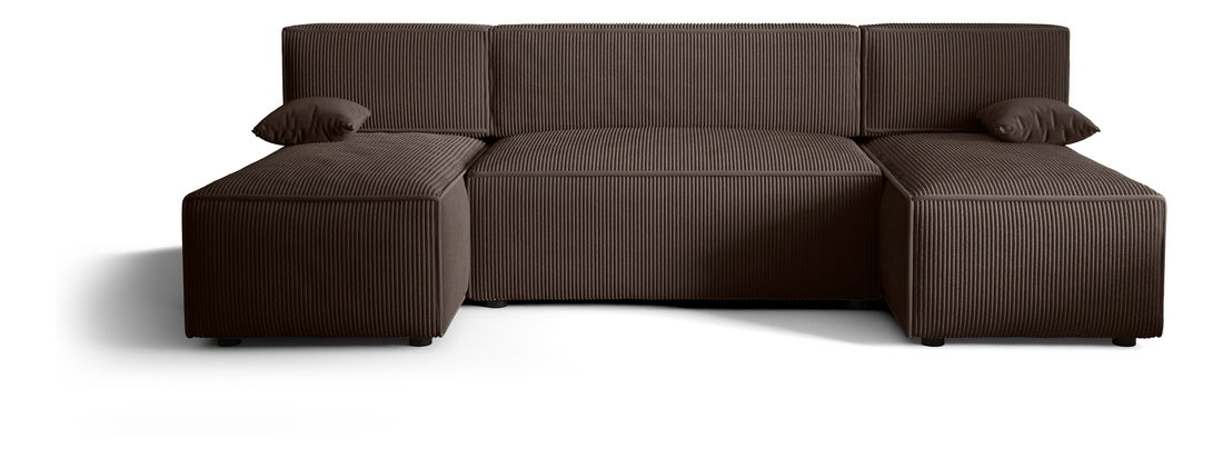 Rohová sedací souprava U Mirage U Sed (tmavě hnědá)