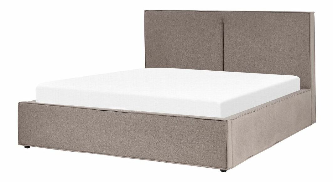 Manželská postel 160 cm Moiza (tmavě šedá) (s roštem) (s úl. prostorem)