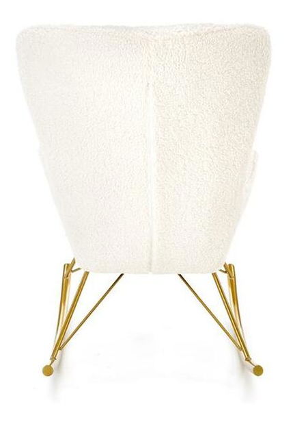 Houpací křeslo Leonia (krémová + zlatá)