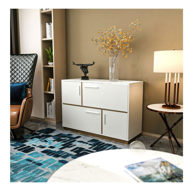 Skříňka Maresolla (bílá + ořech)