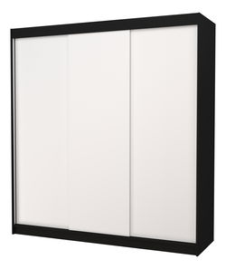 Šatní skříň Meggie (černá + bílá)