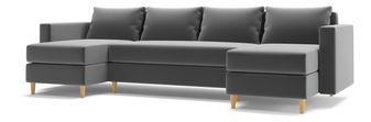 Rohová sedací souprava U Lover (šedá)