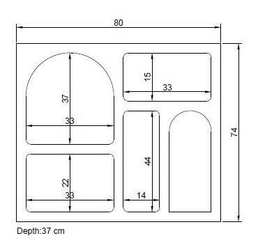 Regál Lesana (bílá)