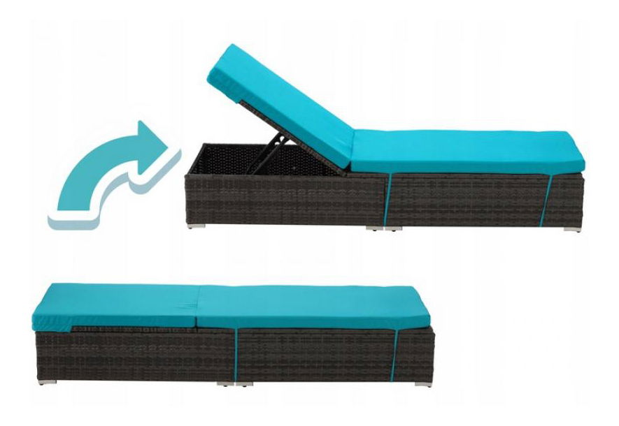 Zahradní lehátko Keta (modrá)