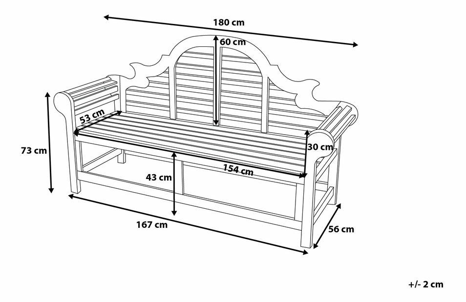Zahradní lavička Tratoria Marlboro (grafit) (šedý podsedák)