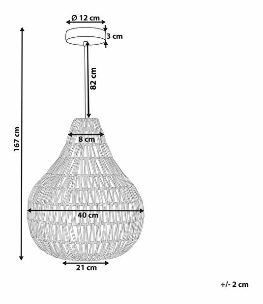 Závěsná lampa Manisa (pískově béžová)