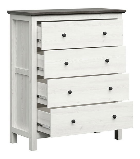 Komoda BRW Hesen KOM4S/12/10 (modřín sibiu světlý + borovice larico)