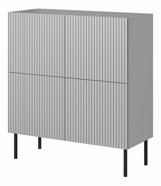 Skříňka Asania (černá + šedá)