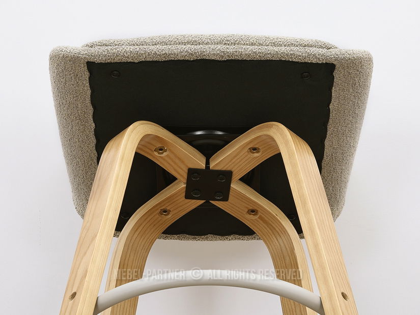 Barová židle CH61 (béžová + šedá)