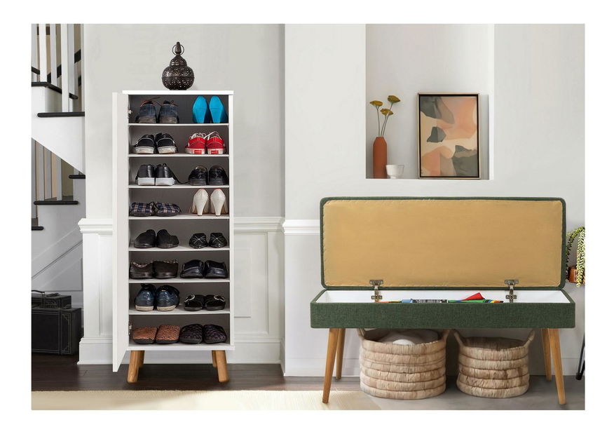 Předsíňová sestava Beside 41 (bílá + zelená)