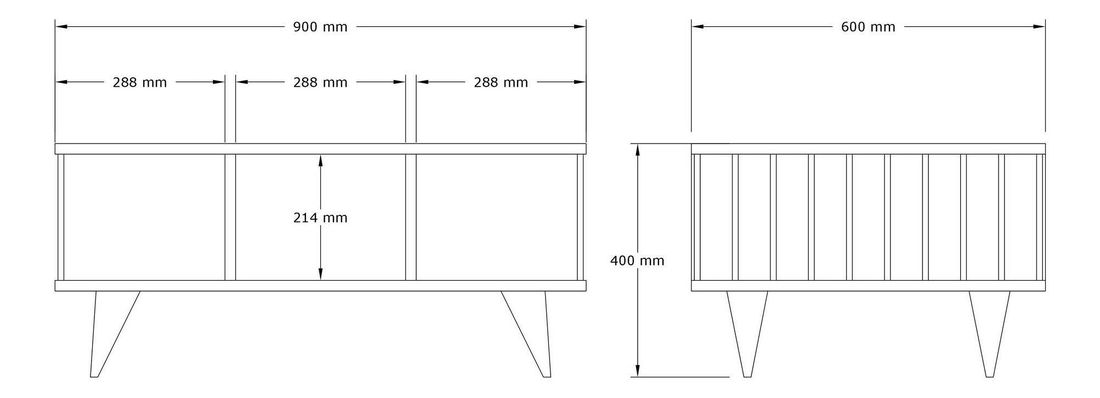 Konferenční stolek Kosodu (antracit)