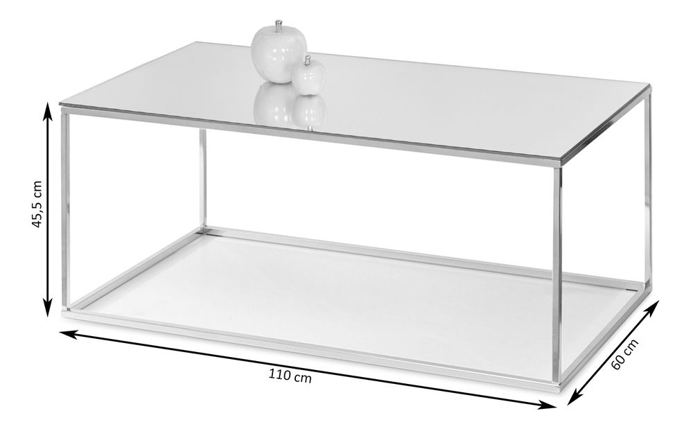 Konferenční stolek Bella Xl (chromová + černá)