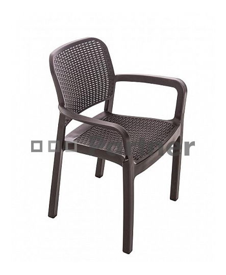 Zahradní kreslo Kara (cappucino) (Plast)