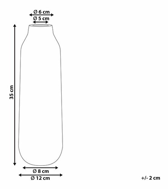 Váza 35 cm Mulza (bílá + modrá)