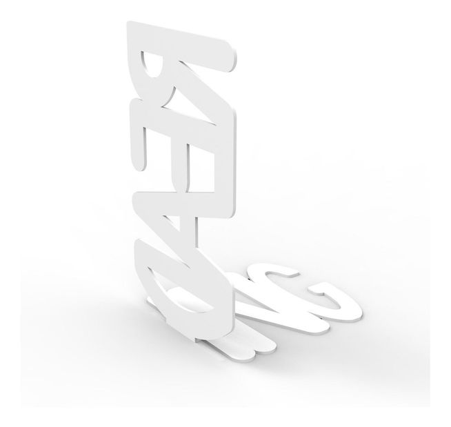 Kovová odrážka na knihu Sedoli (bílá)