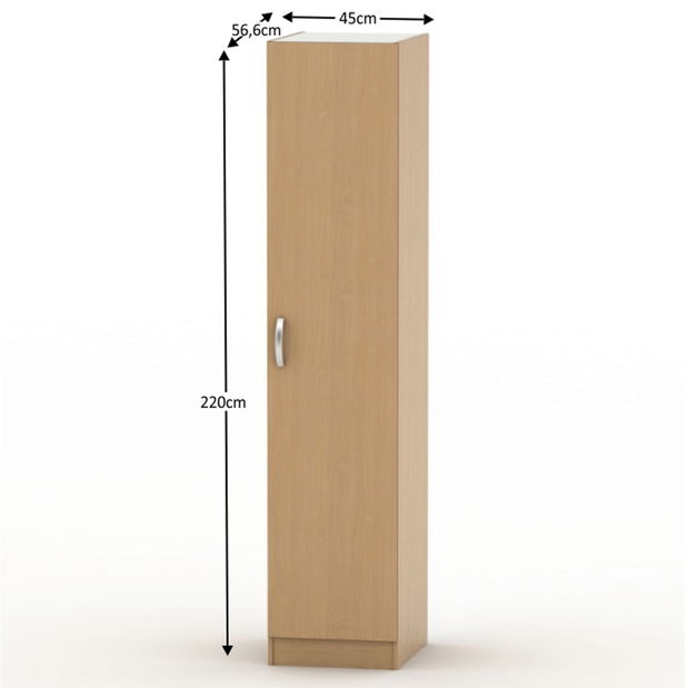 Šatní skříň Breanna BE02 (buk)