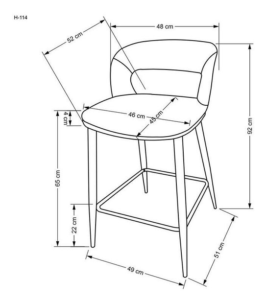 Barová židle Harriet (béžová + ořech)