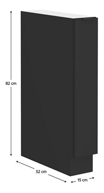 Dolní kuchyňská skříňka s výsuvným košem Sobera 15 D CARGO BB (černá)