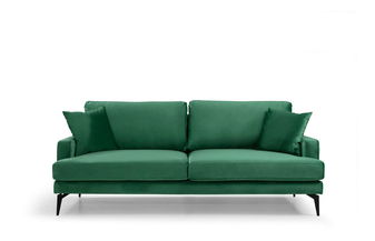 Pohovka trojsedačka Papirolla (zelená + černá)