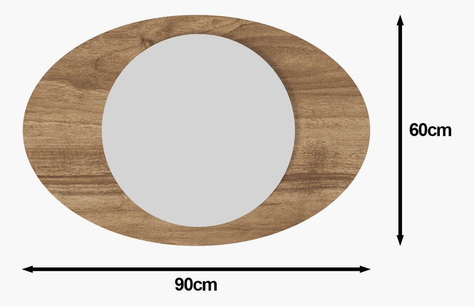 Zrcadlo Oblisimo (ořech)