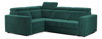 Rohová sedací souprava Viktoria 2R1 (L) (tmavě zelená Monolith 37)