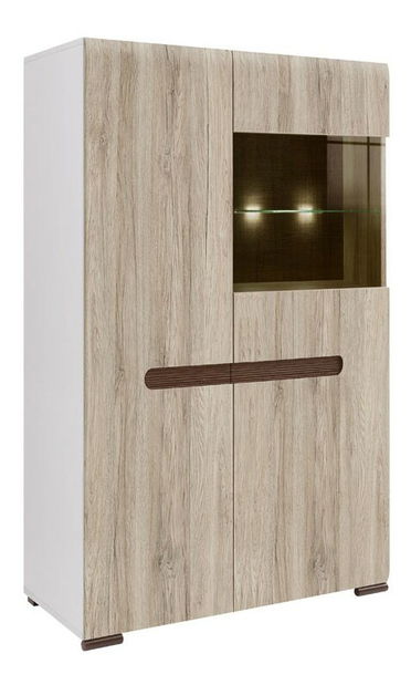 Vitrína BRW Azteca REG1W1D/14/9 (s osvětlením)