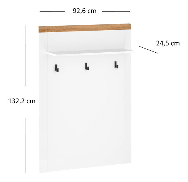 Věšák Vina (bílá + dub wotan)