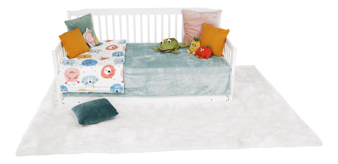 Dětská rozkládací postel 90 cm Pazzan (bílá) (s roštem)