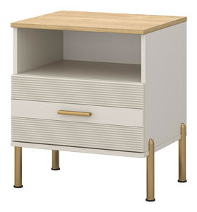 Noční stolek Reiteradas (kašmír + dub kamenný)