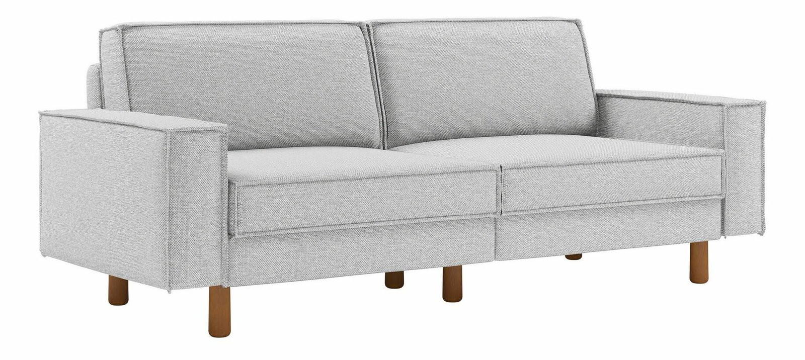 Pohovka Spary 3 (světle šedá + ořech)