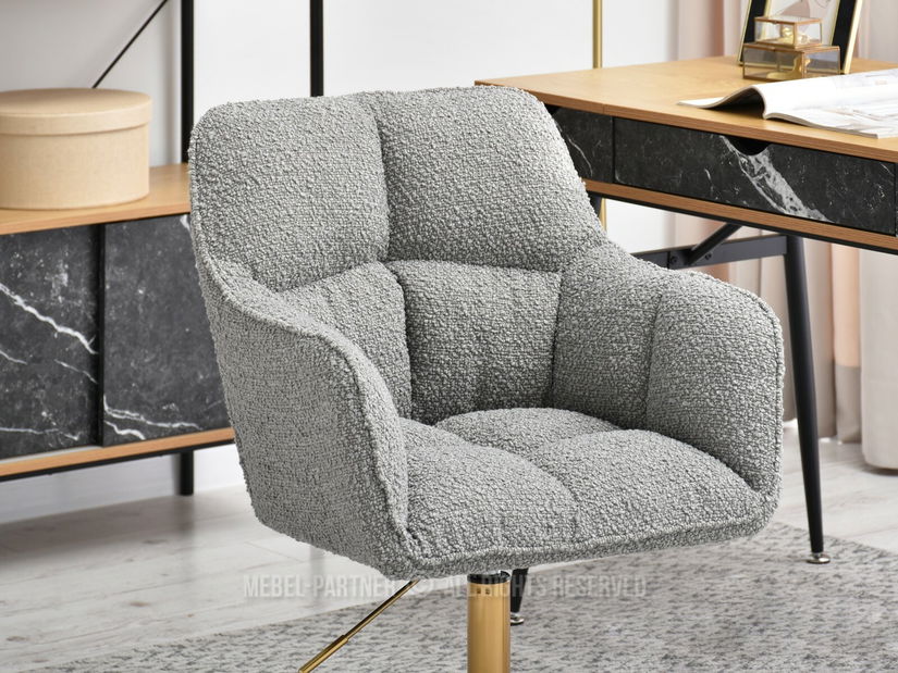 Křeslo Island (šedá + chromová)