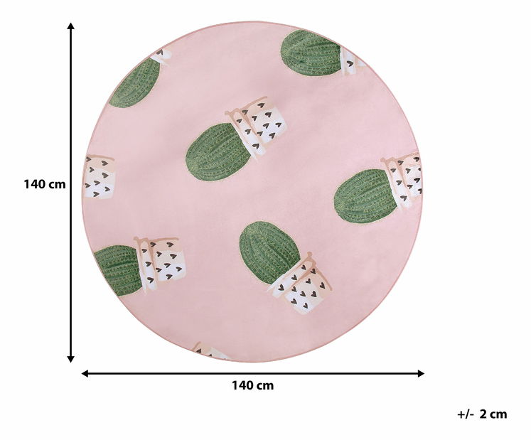 Koberec 140 cm Elvan (růžová)