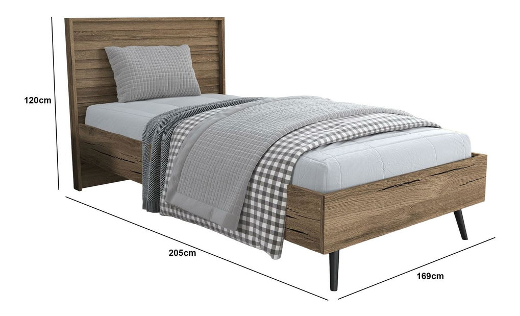 Manželská postel 160 cm Franc 46 (ořech)