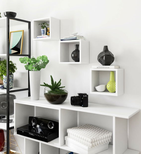 Nástěnná police Kenzo (bílá)