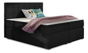 Boxspring postel 160 cm Abbie (černá) (s matracemi)
