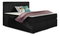 Boxspring postel 140 cm Abbie (černá) (s matracemi)