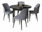 Jídelní set Roxie (mramor černý + kouřová) (pro 4 osoby)