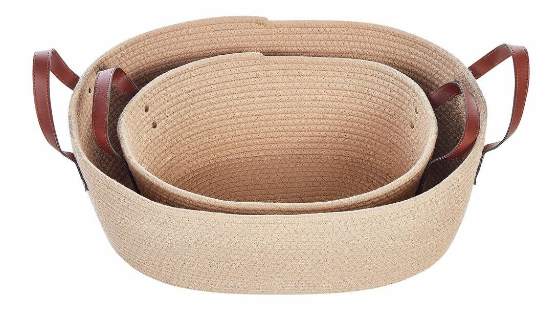 Set 2 ks košíků Gael (béžová)