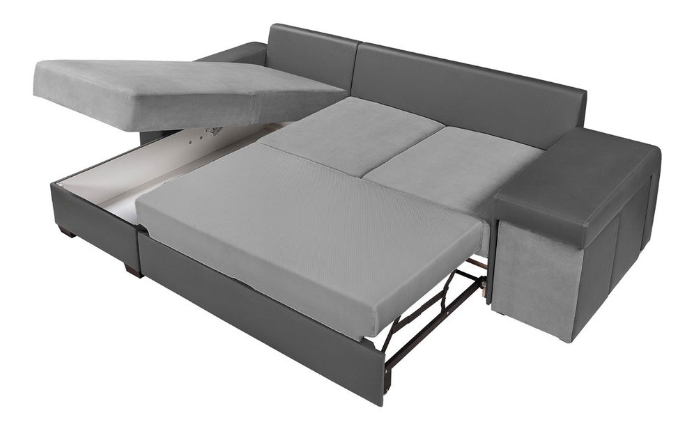 Rohová sedací souprava BRW Collin RECBK.2F šedá (L)