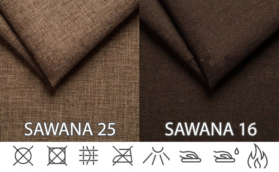 Rohová sedací souprava U Lambert (hnědá + tmavě hnědá) (L)