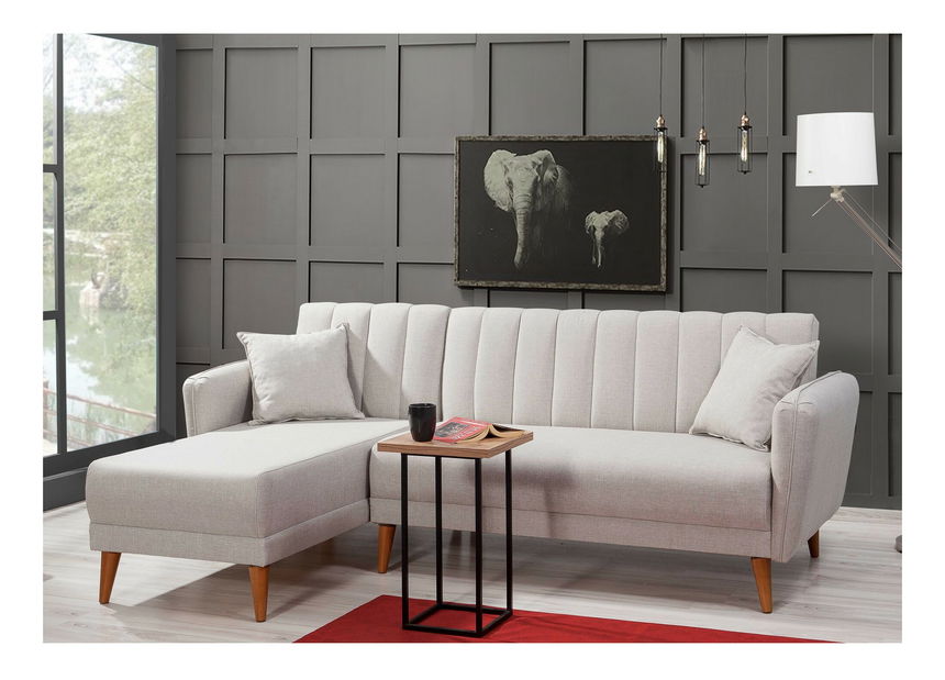 Rohová sedací souprava Adrie (L) (Krémová)