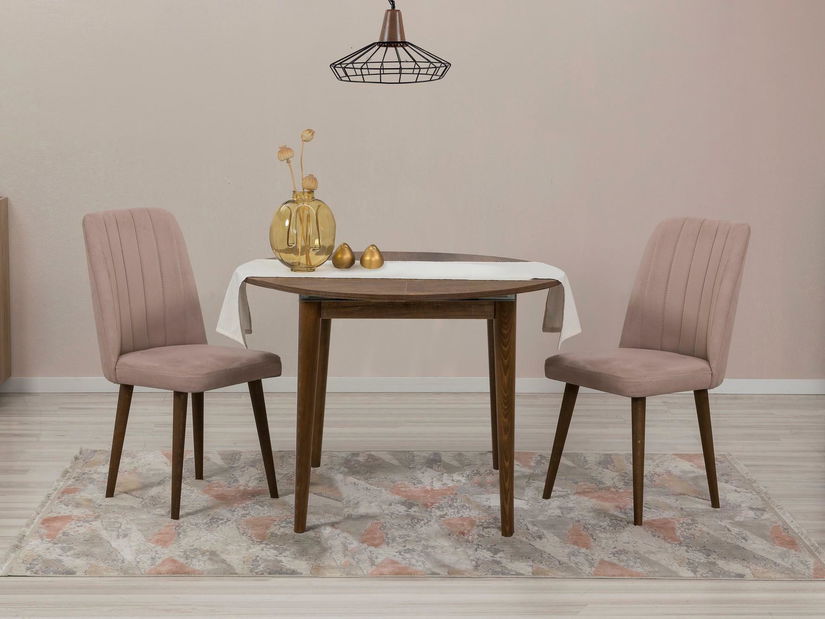 Jídelní set Vlasta 3 (ořech + kámen) (pro 2 osoby)