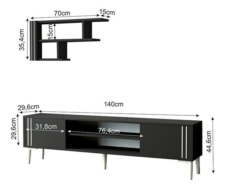 Obývací stěna Snowden set (antracit)