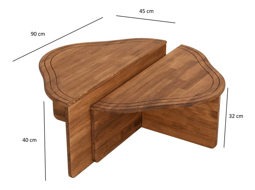 Konferenční stolek Altopia (kaštanová)